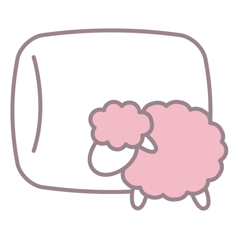 枕を描いた､手書き風の温かみが