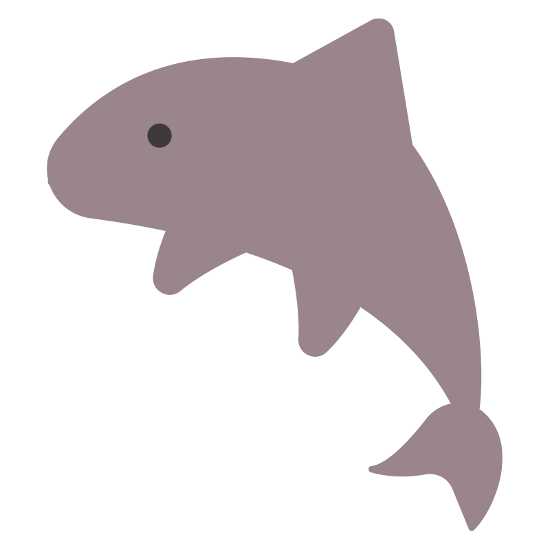 いるかを優しい色彩で表現した､