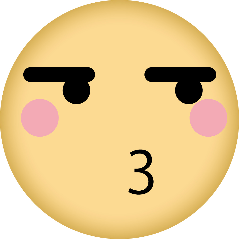 顔アイコンシリーズ「照れてる顔