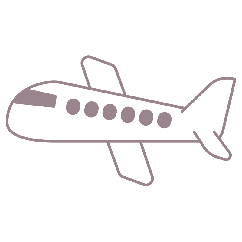 飛行機を優しい色彩で表現した､