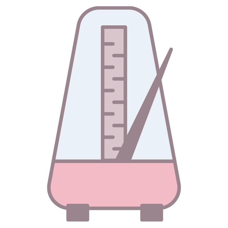 メトロノームを描いた､手書き風