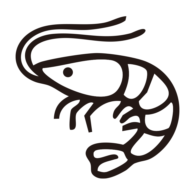しろえびを描いたシンプルなモノ