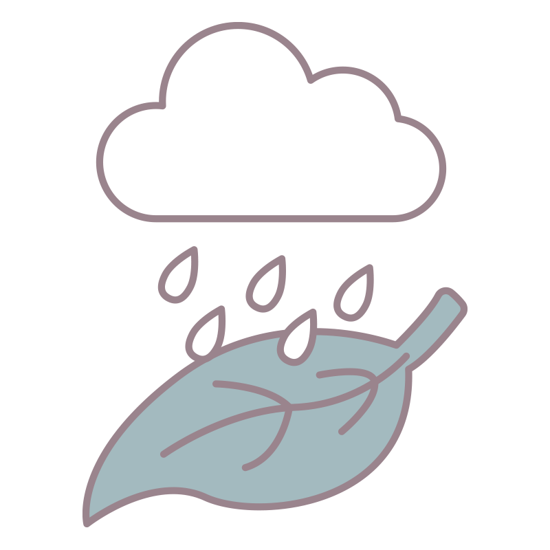 リラックスの雨を描いた､手書き