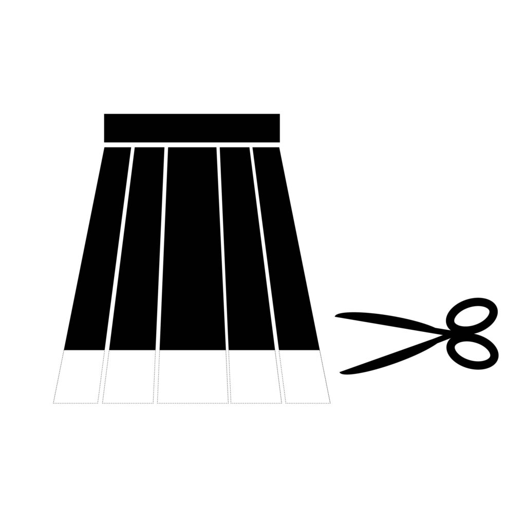 裾上げの作業イメージが直感的に