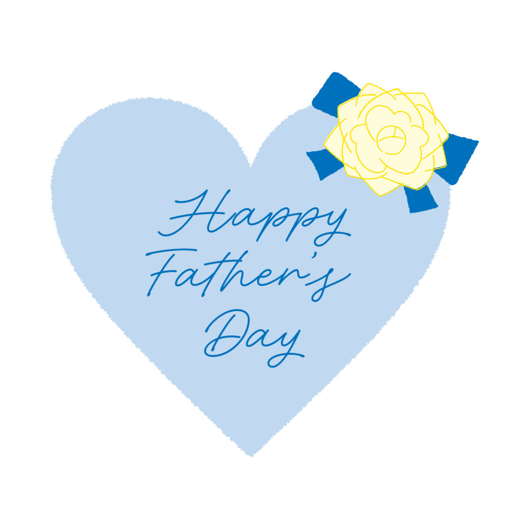 手書きのバラをモチーフにした父