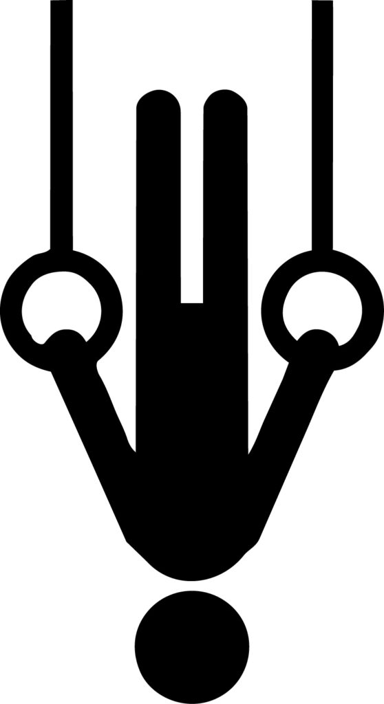 「体操」棒人間のかわいいアイコ