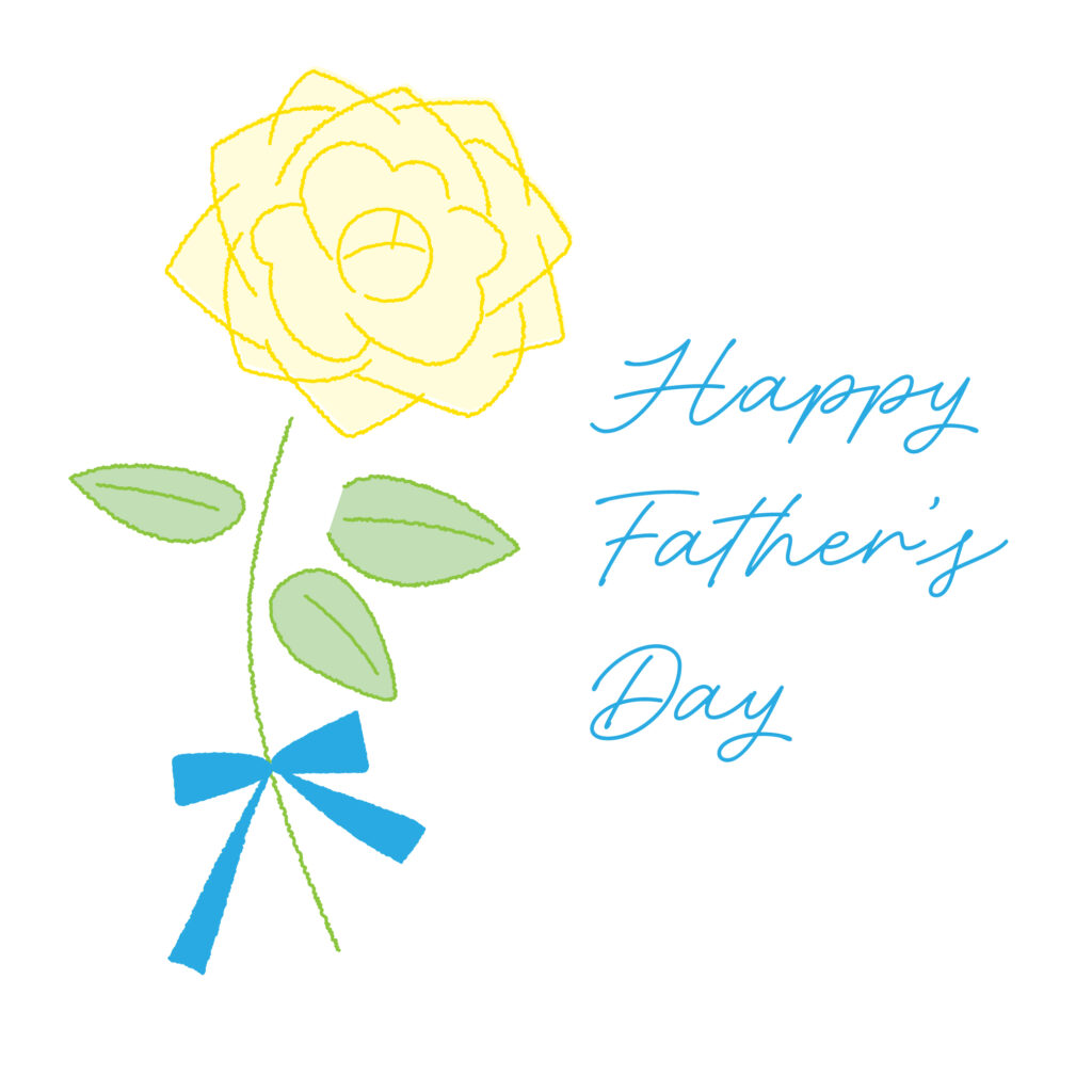 手書きのバラをモチーフにした父
