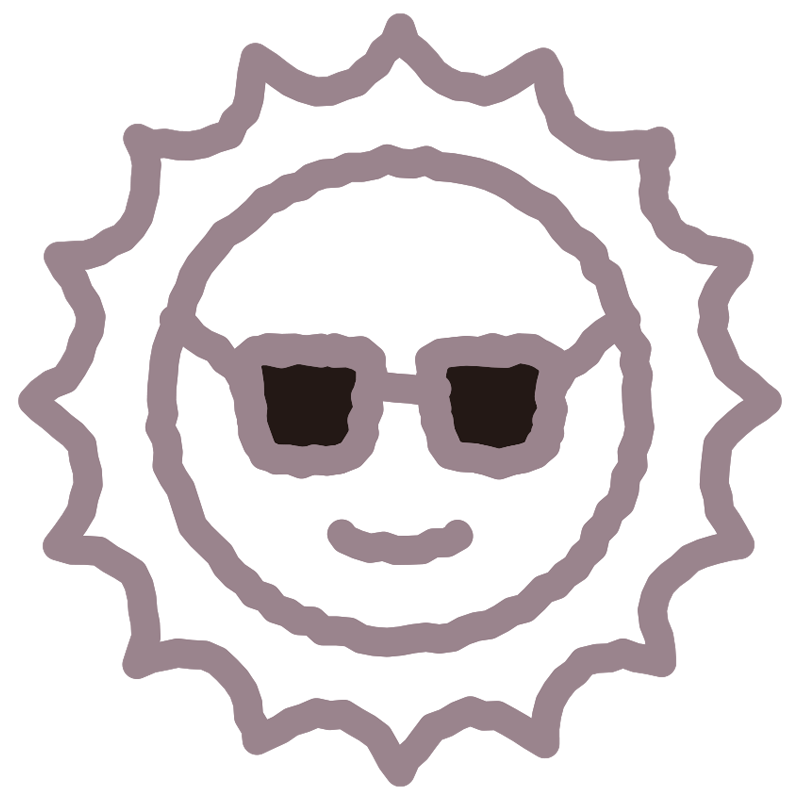 太陽を優しい色彩で表現した､手