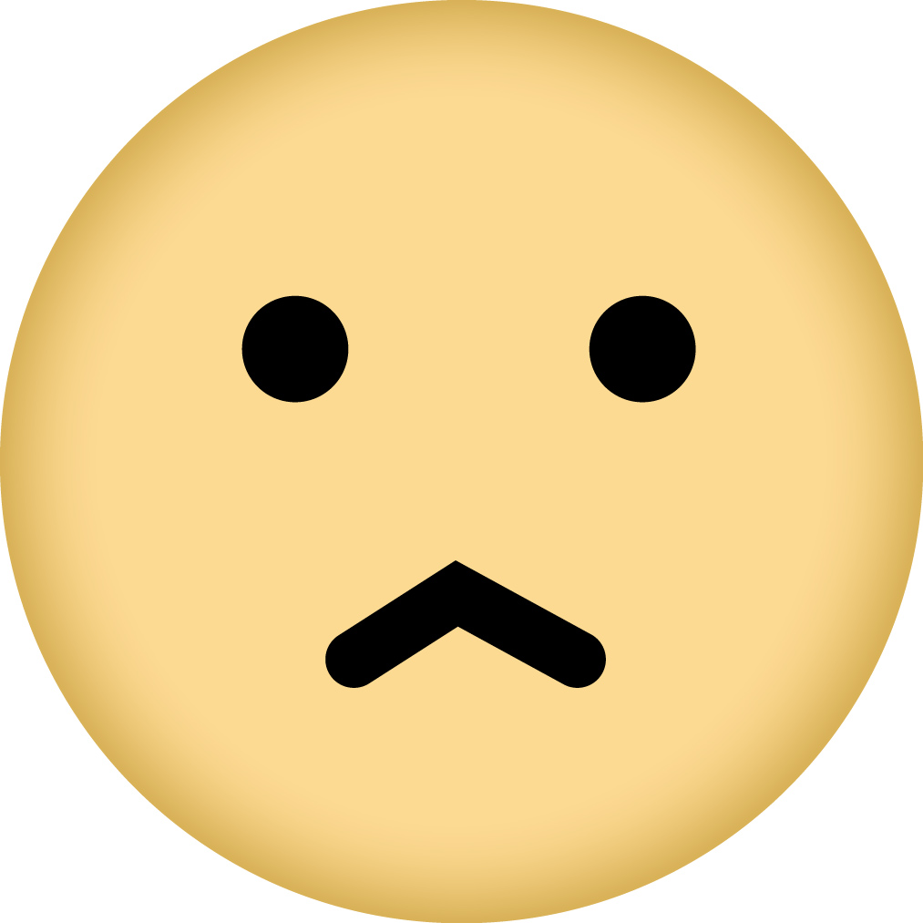 困り顔の顔アイコン素材です。j