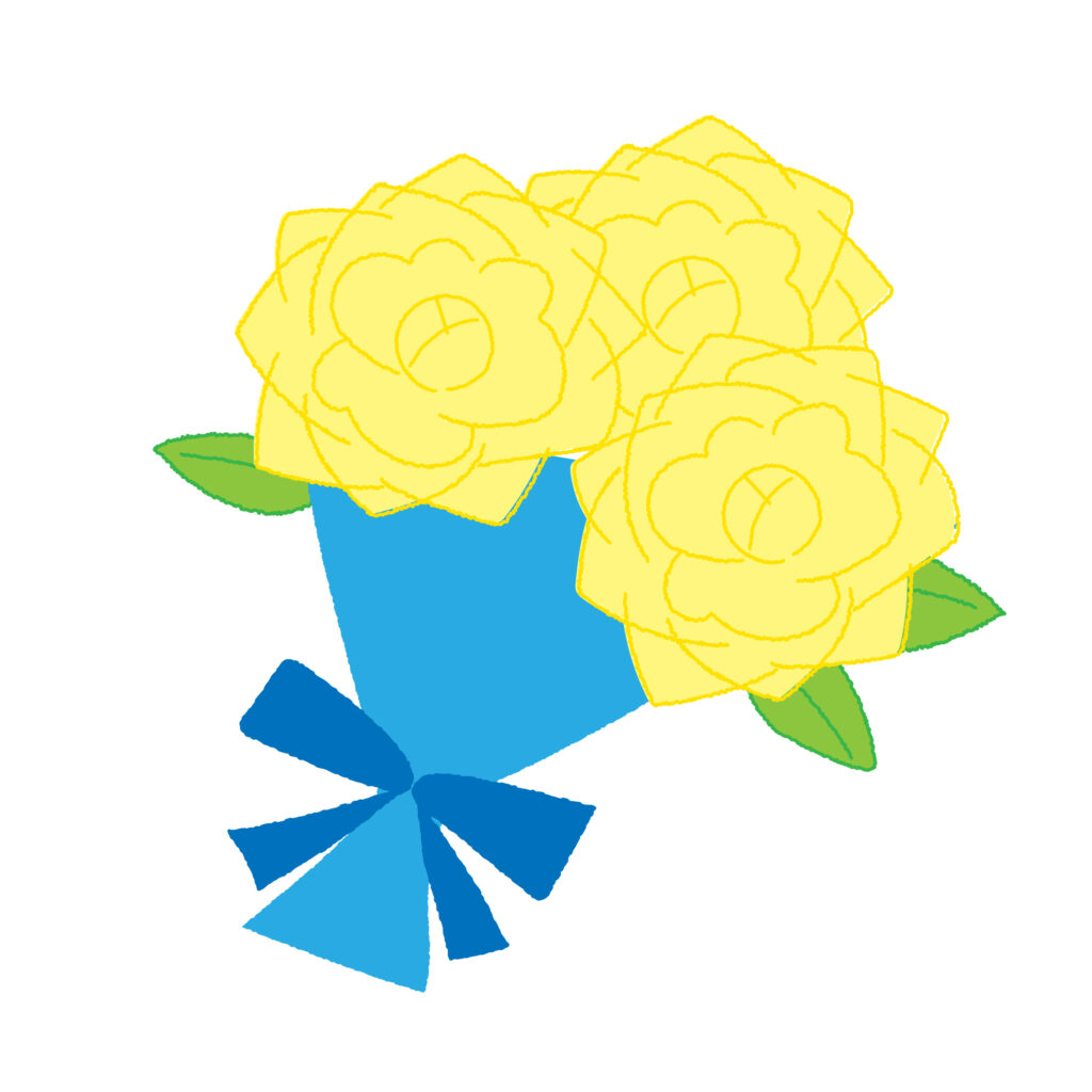 手書きのバラをモチーフにした父