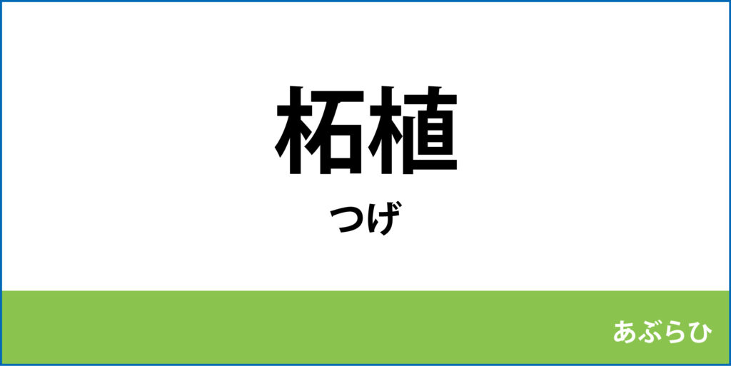 駅名標「柘植駅」のアイコンです
