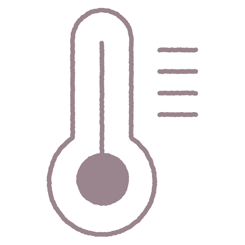 温度計を描いた､手書き風の温か