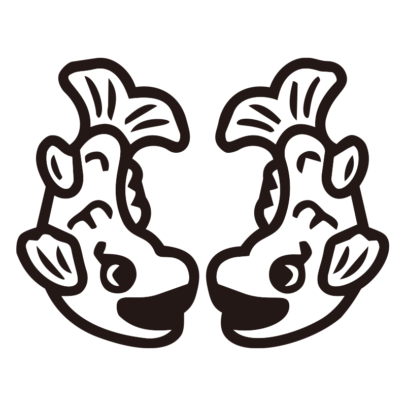 しゃちほこを描いたシンプルなモ