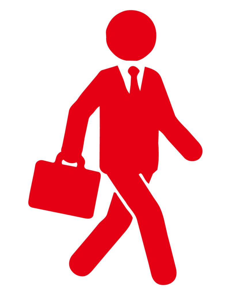 「通勤」棒人間のかわいいアイコ