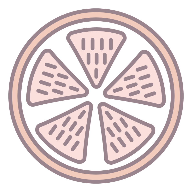 オレンジを描いた､手書き風の温