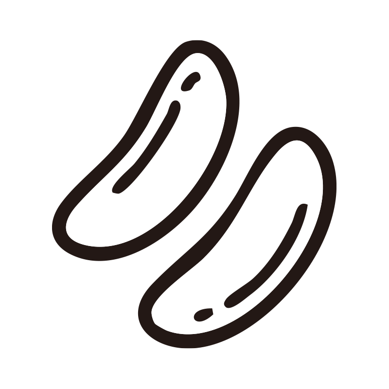 おせんべいを描いたシンプルなモ