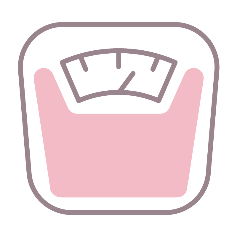 体重計を描いた､手書き風の温か