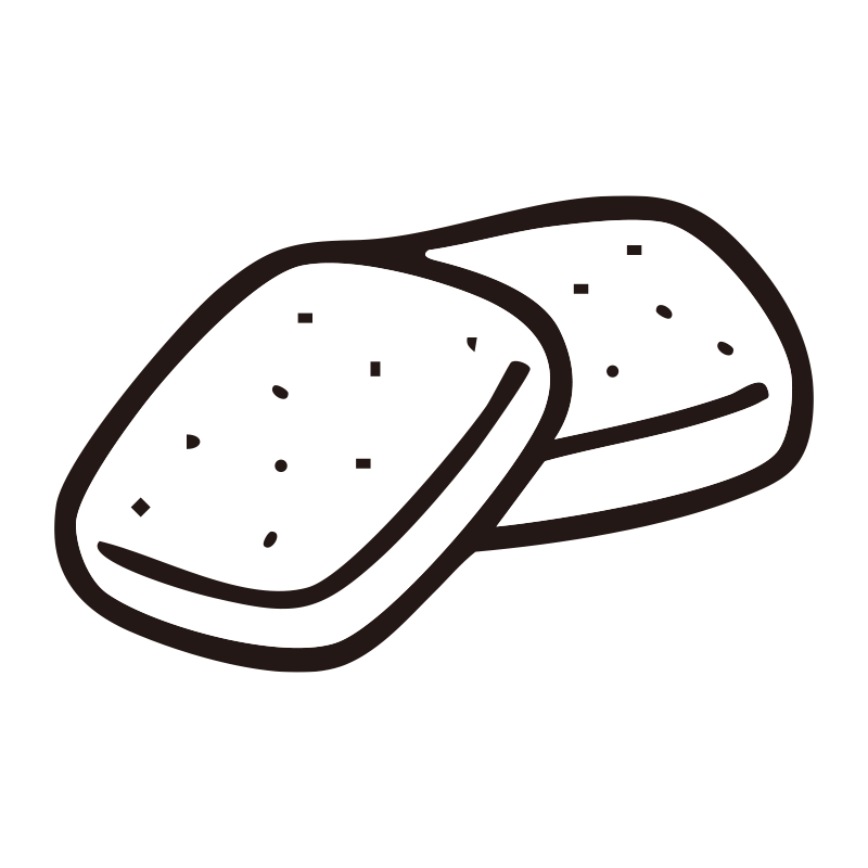 こんにゃくを描いたシンプルなモ