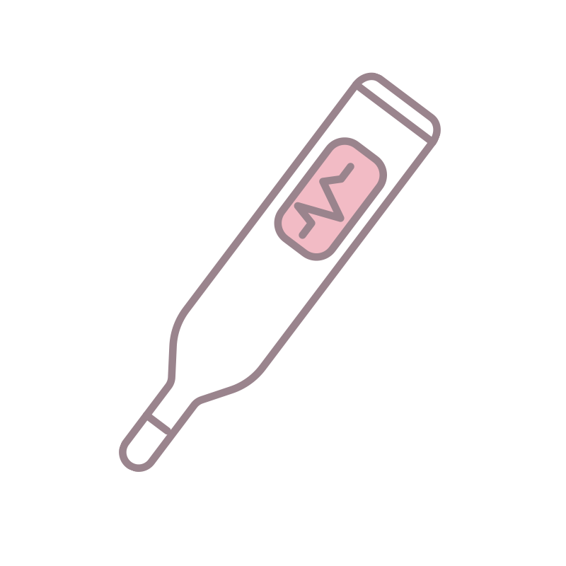 体温計を描いた､手書き風の温か