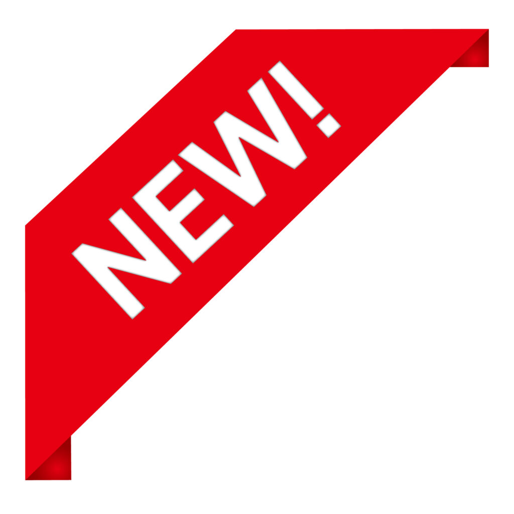 赤色のリボン型NEWアイコン（