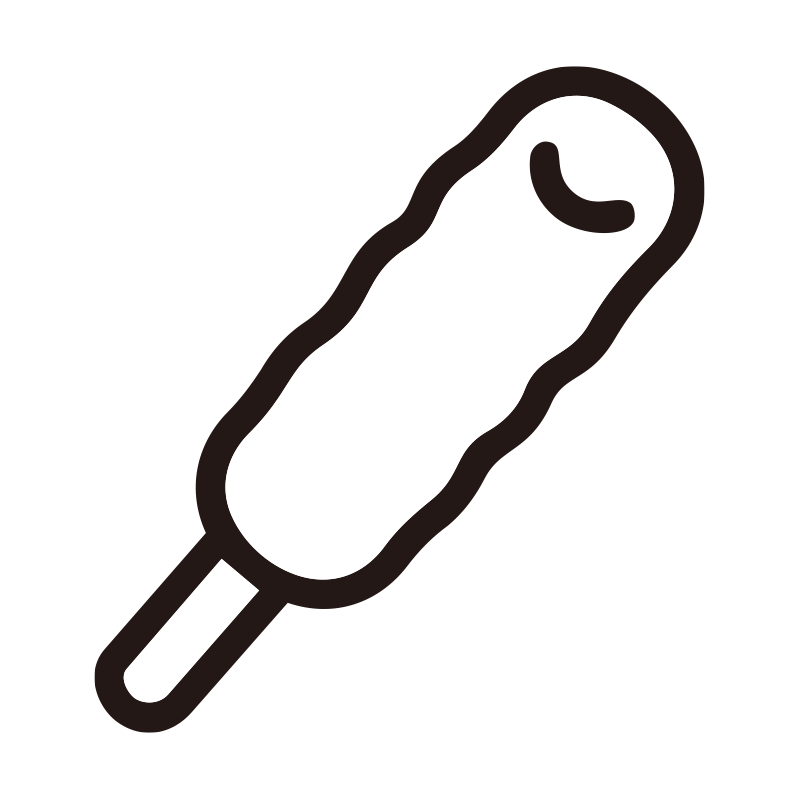 きりたんぽを描いたシンプルなモ