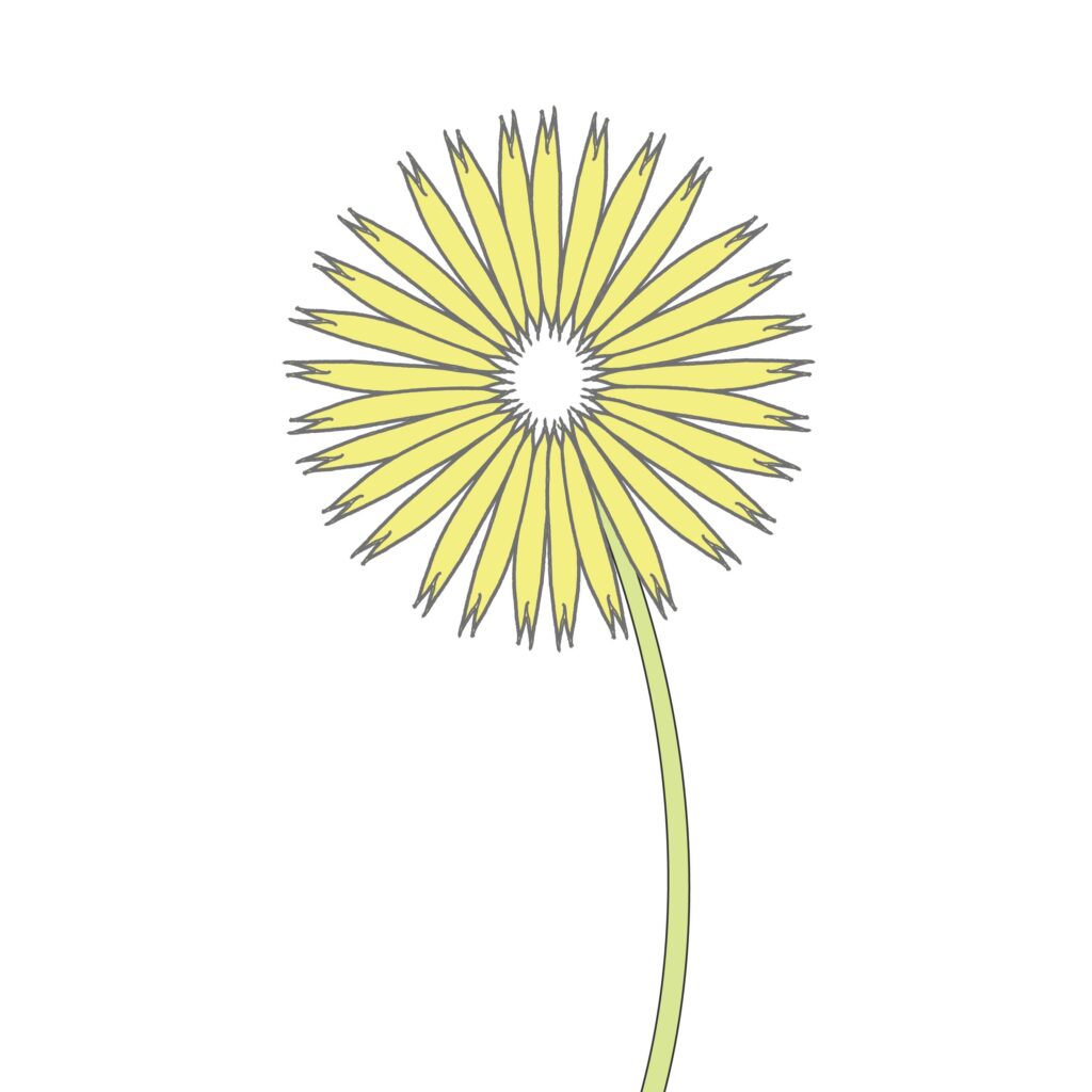 手描きならではのやわらかな線で