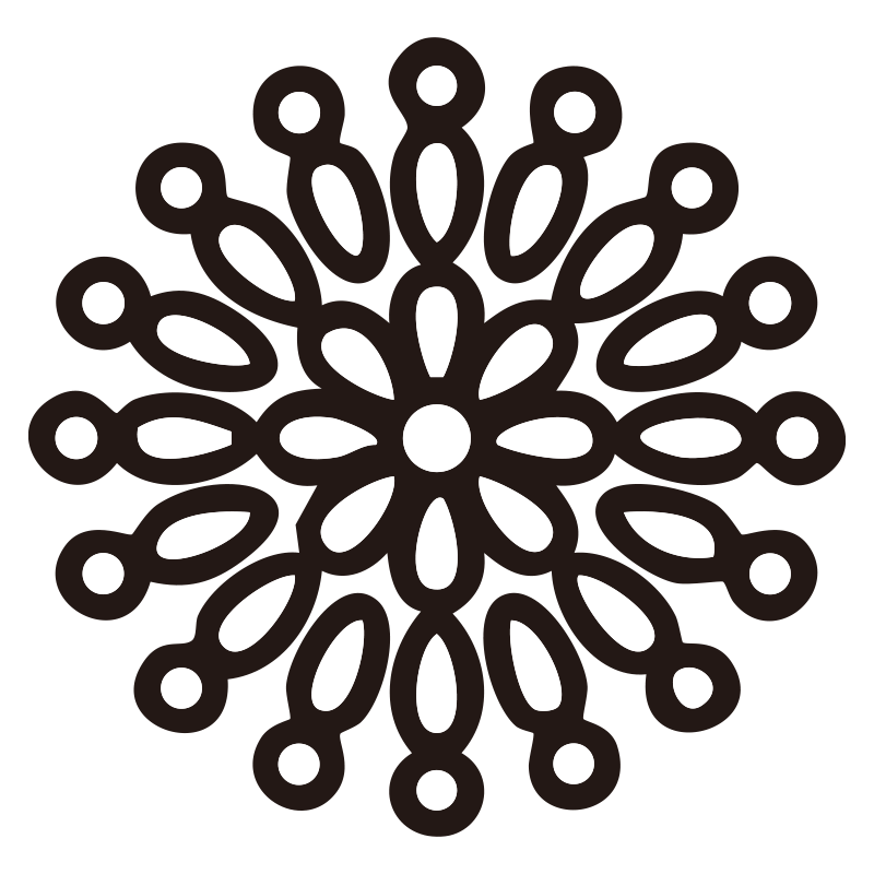 花火を描いたシンプルなモノクロ