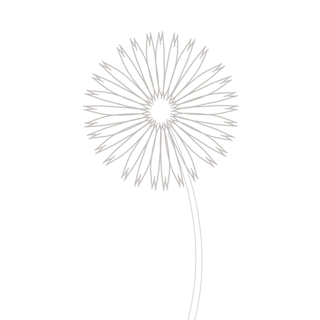 自然な揺らぎを残した線が、野に