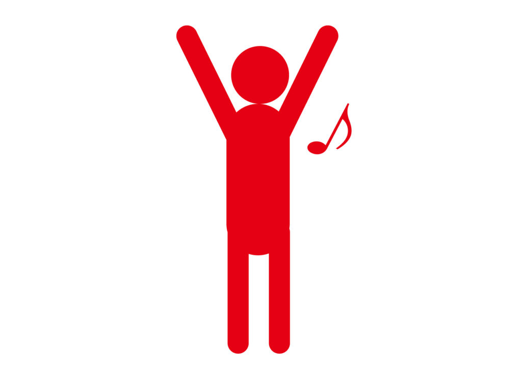 「万歳」棒人間のかわいいアイコ