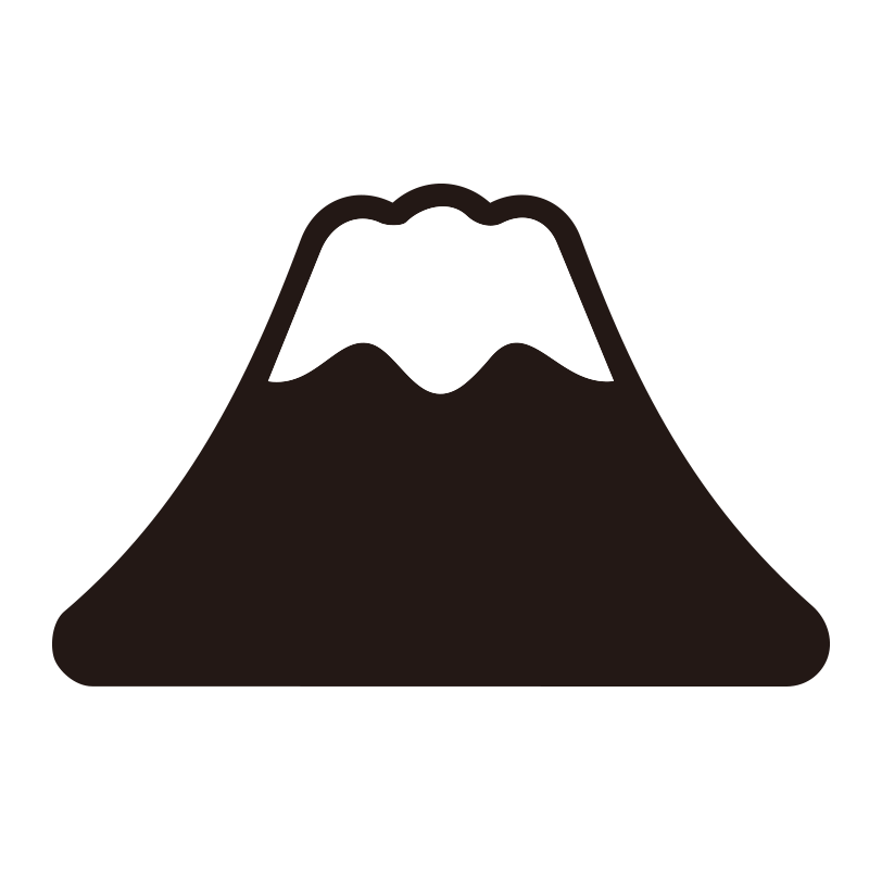 富士山を描いたシンプルなモノク
