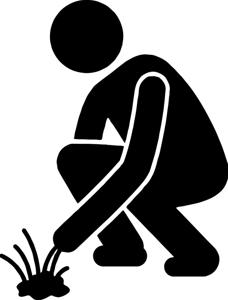 「くさむしり」棒人間のかわいい