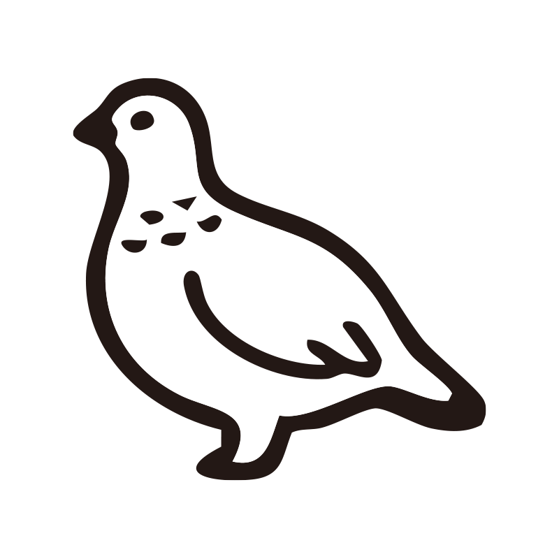 らいちょうを描いたシンプルなモ