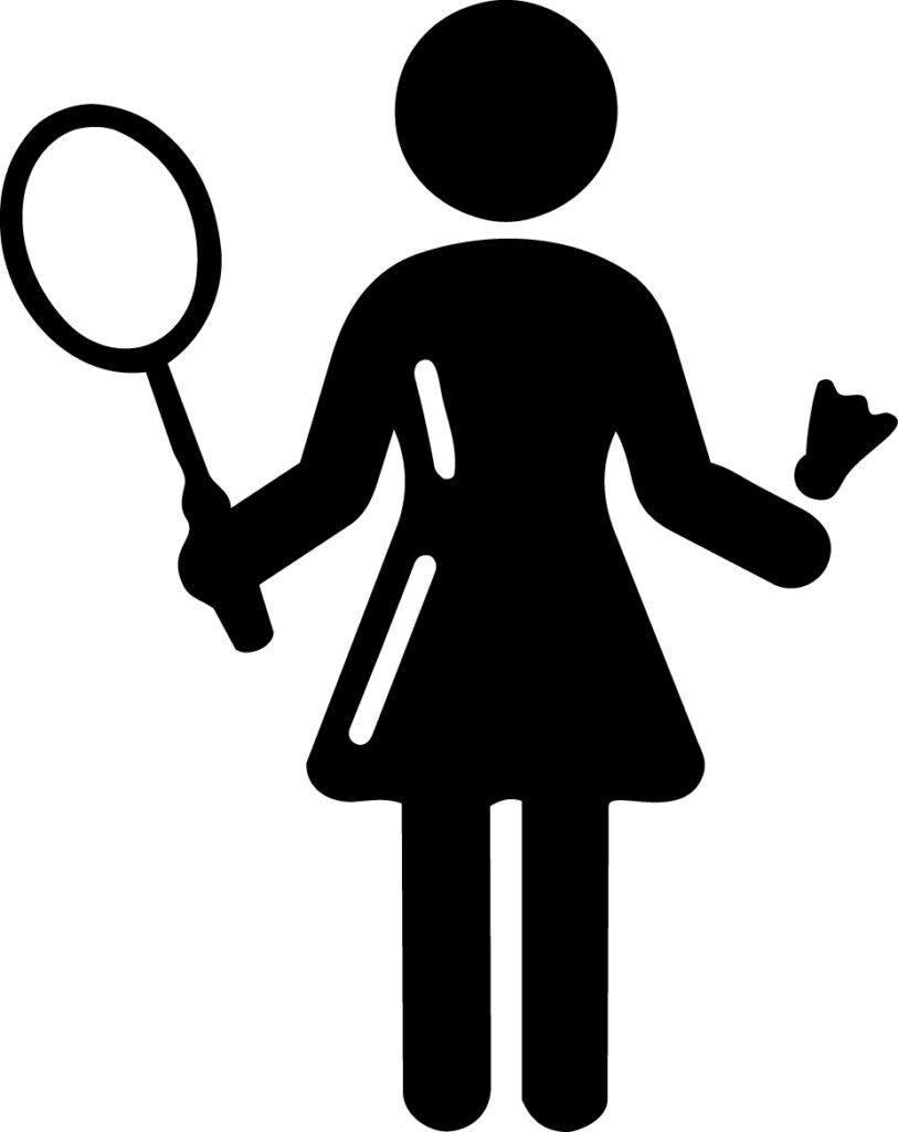 「バドミントン」棒人間のかわい