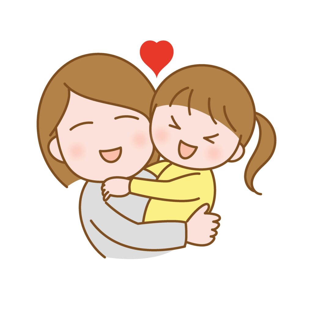 人物のイラストです。 ５月の母