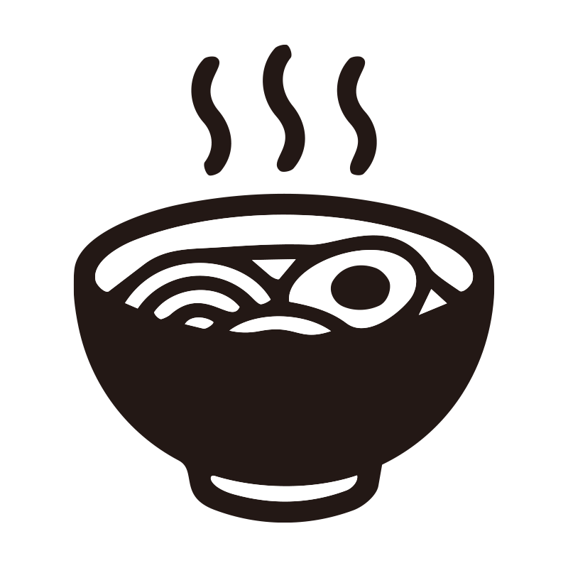 ラーメンを描いたシンプルなモノ