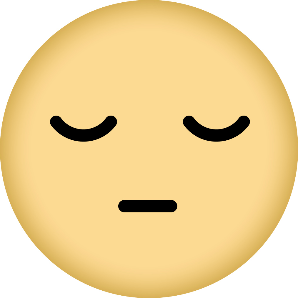 顔アイコンシリーズ「黙る」のア