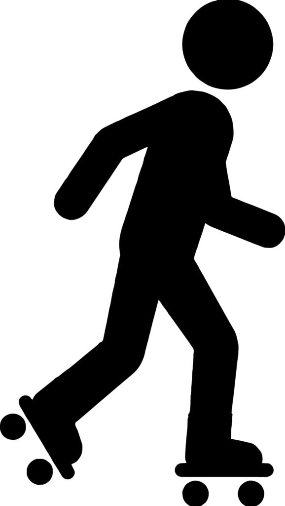 「ローラースケート」棒人間のか