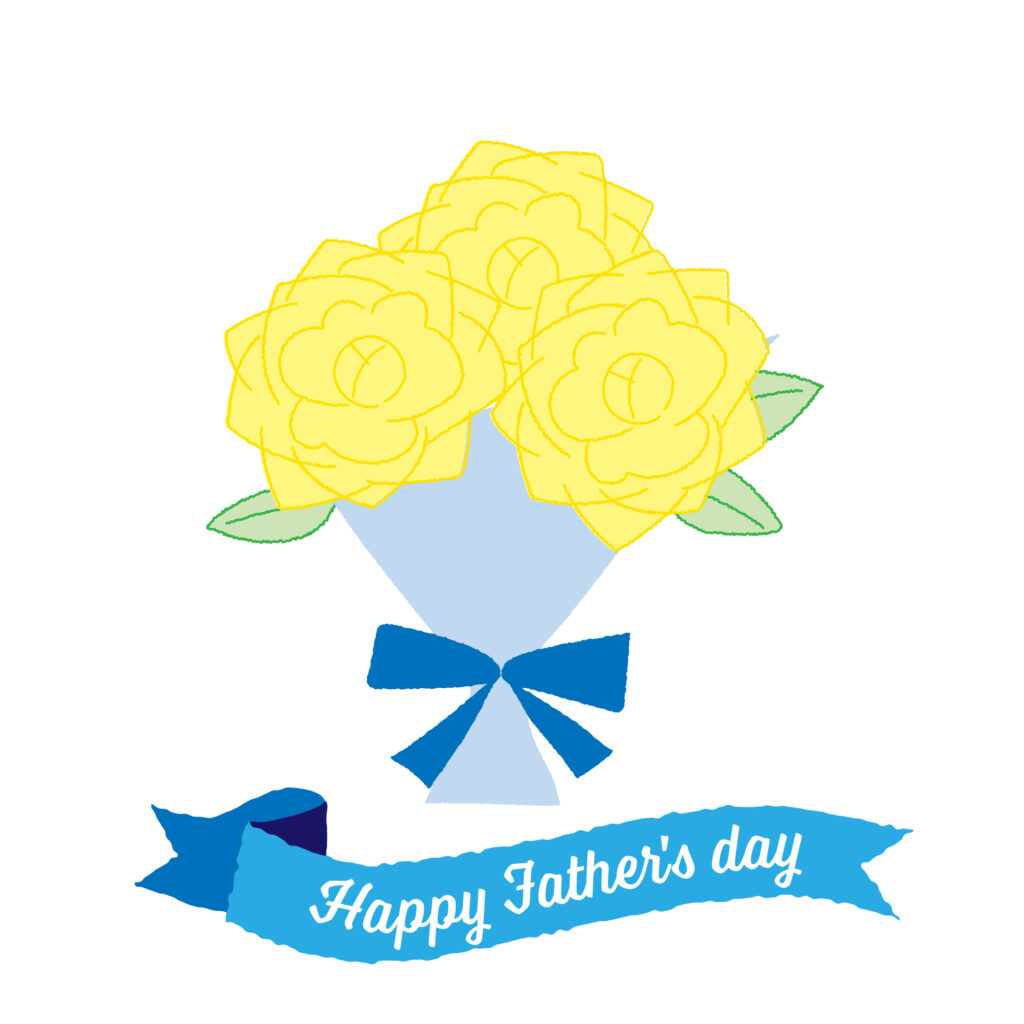 手書きのバラをモチーフにした父