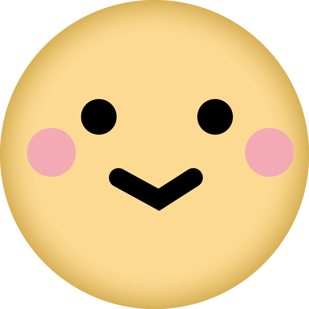 顔アイコンシリーズ「照れ顔」の