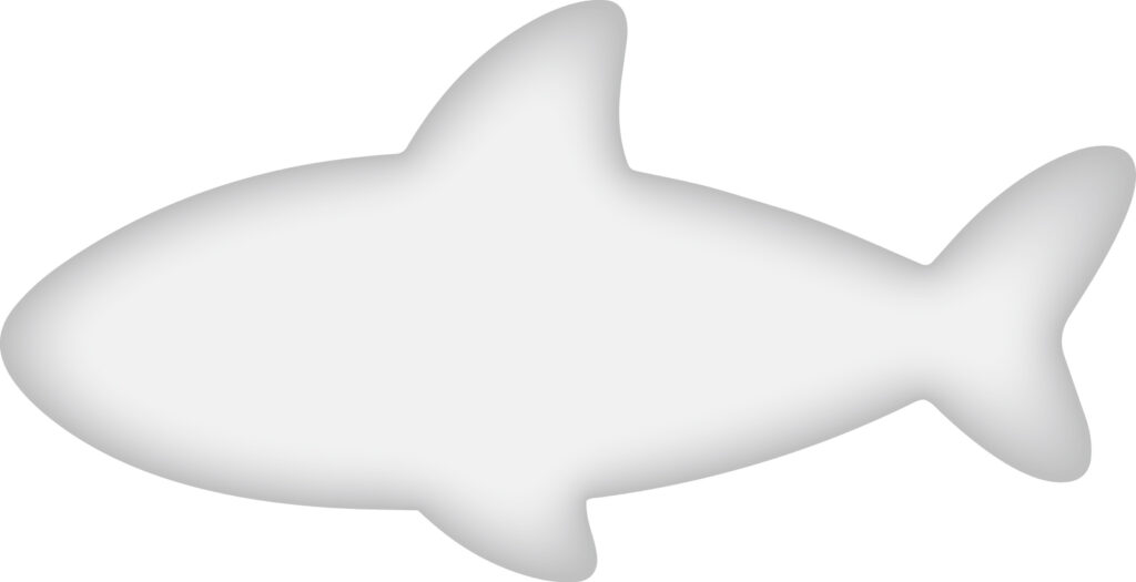 かわいい配色の「さめ」のシルエ