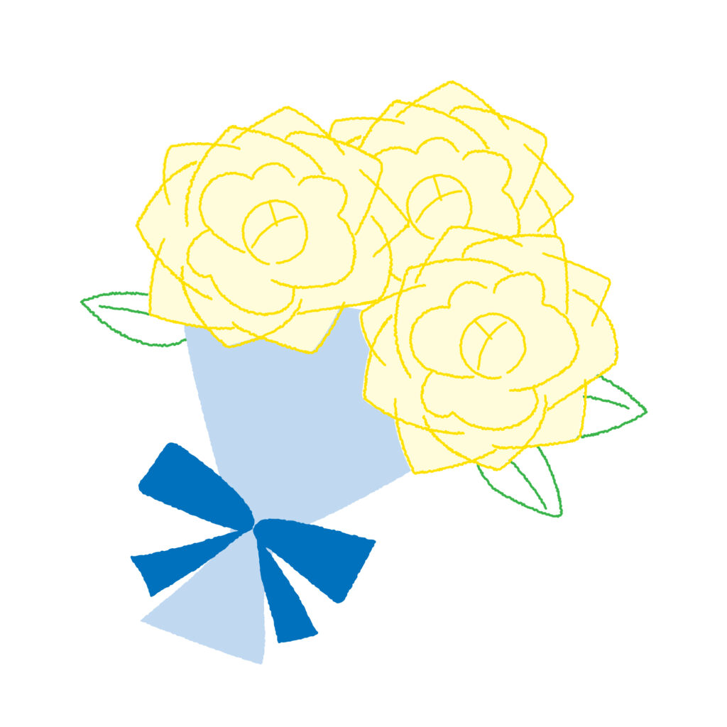 手書きのバラをモチーフにした父