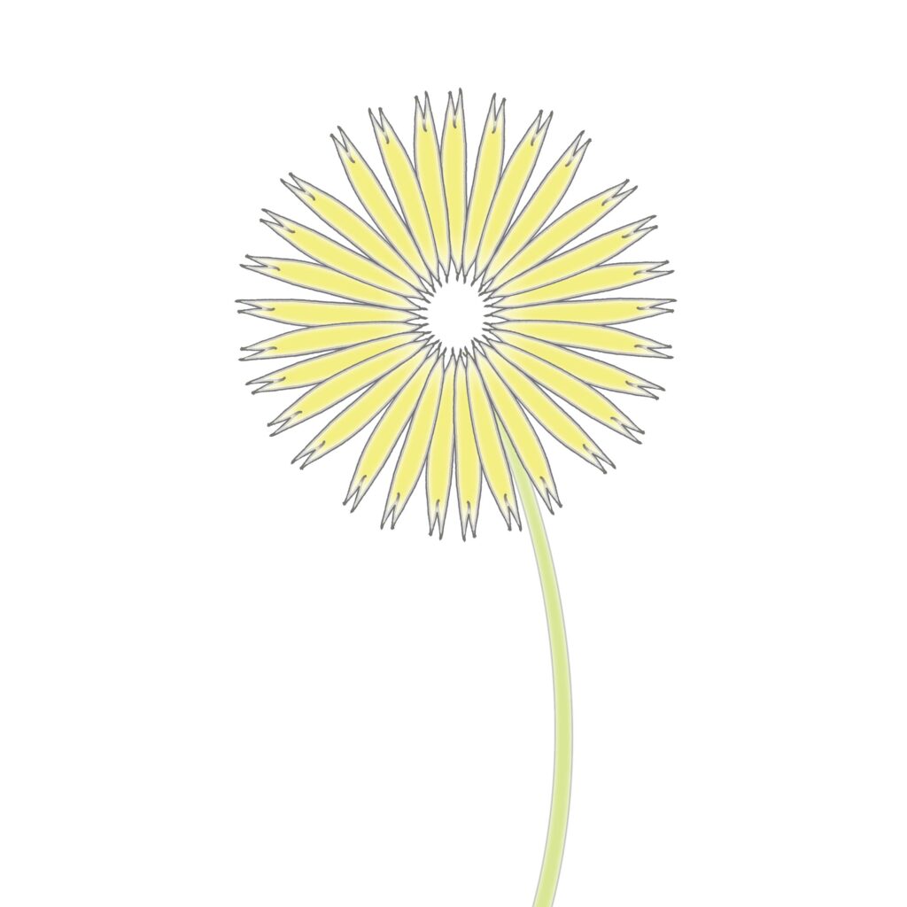 やわらかな水彩風のにじみと手書