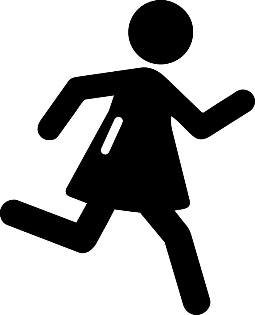 「走る」棒人間のかわいいアイコ