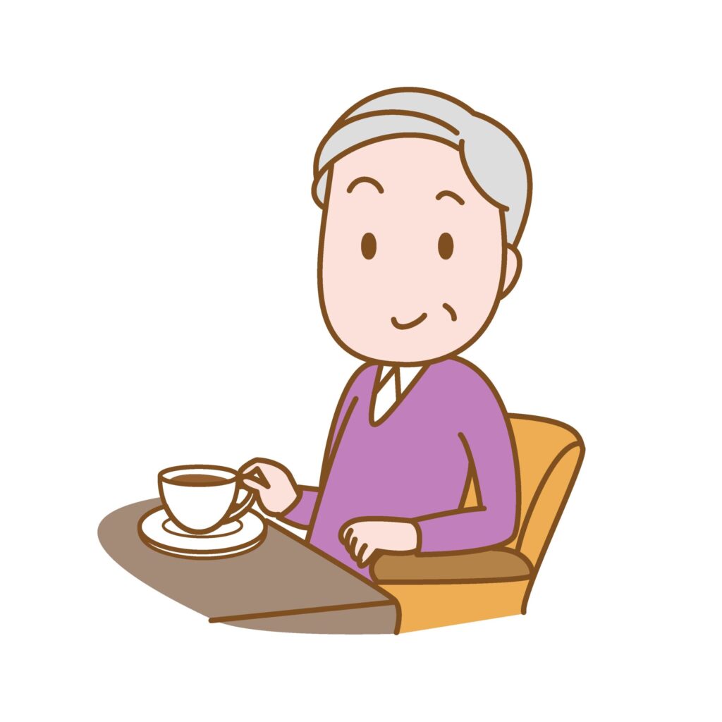 人物のイラストです。 シニア男