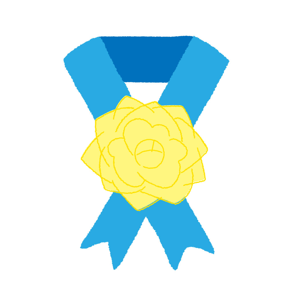 手書きのバラをモチーフにした父