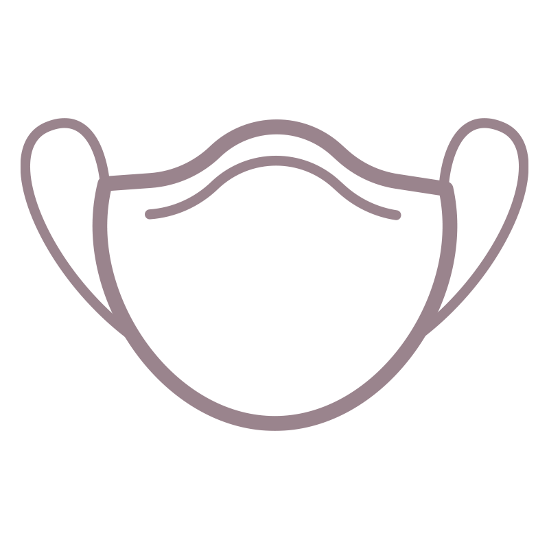 マスクを描いた､手書き風の温か