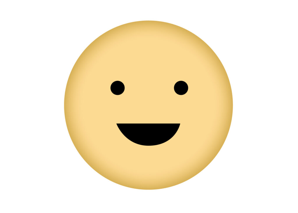 「ニコニコ」顔のかわいいアイコ