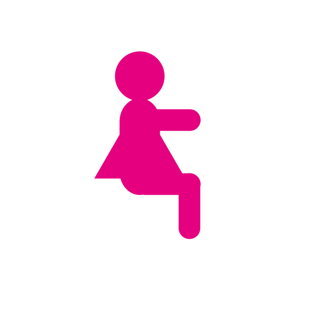 スクワットをしている女性のピク