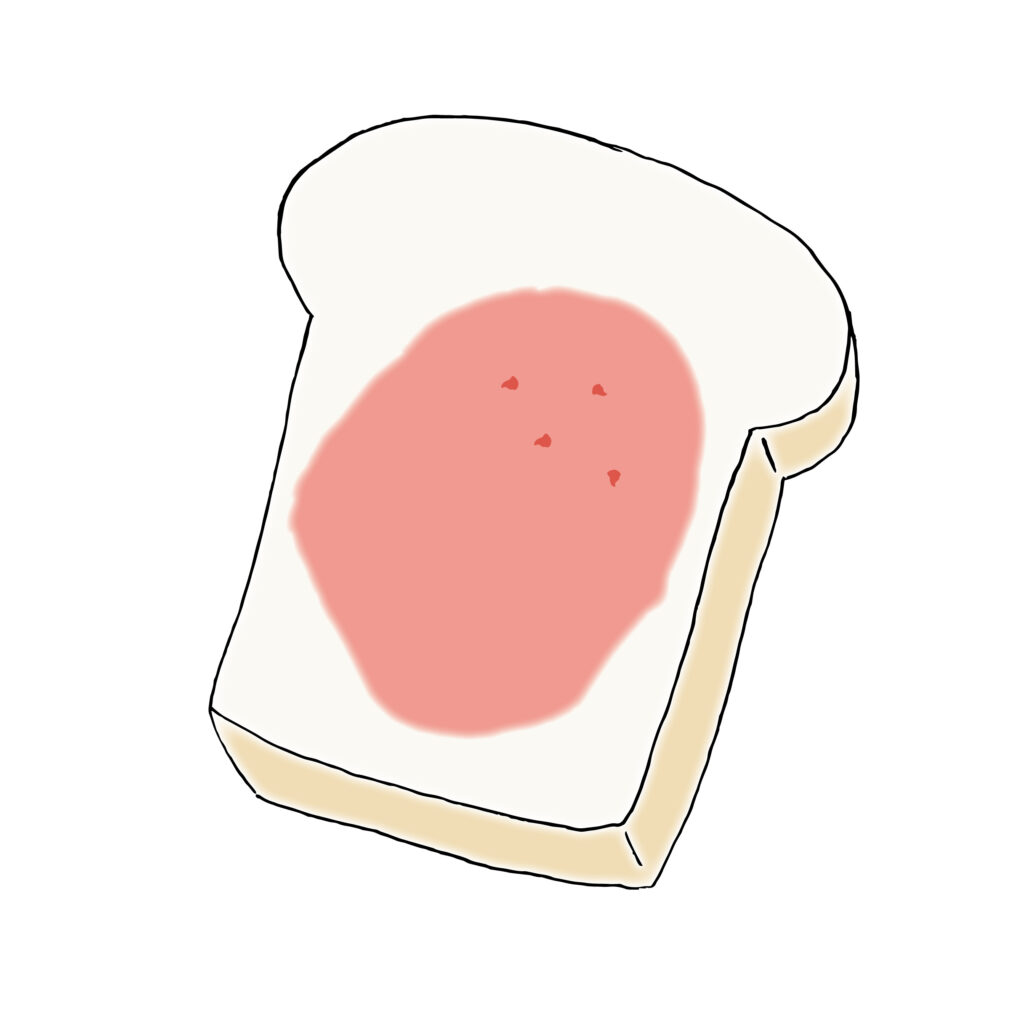 手書きならではの温かみとイチゴ