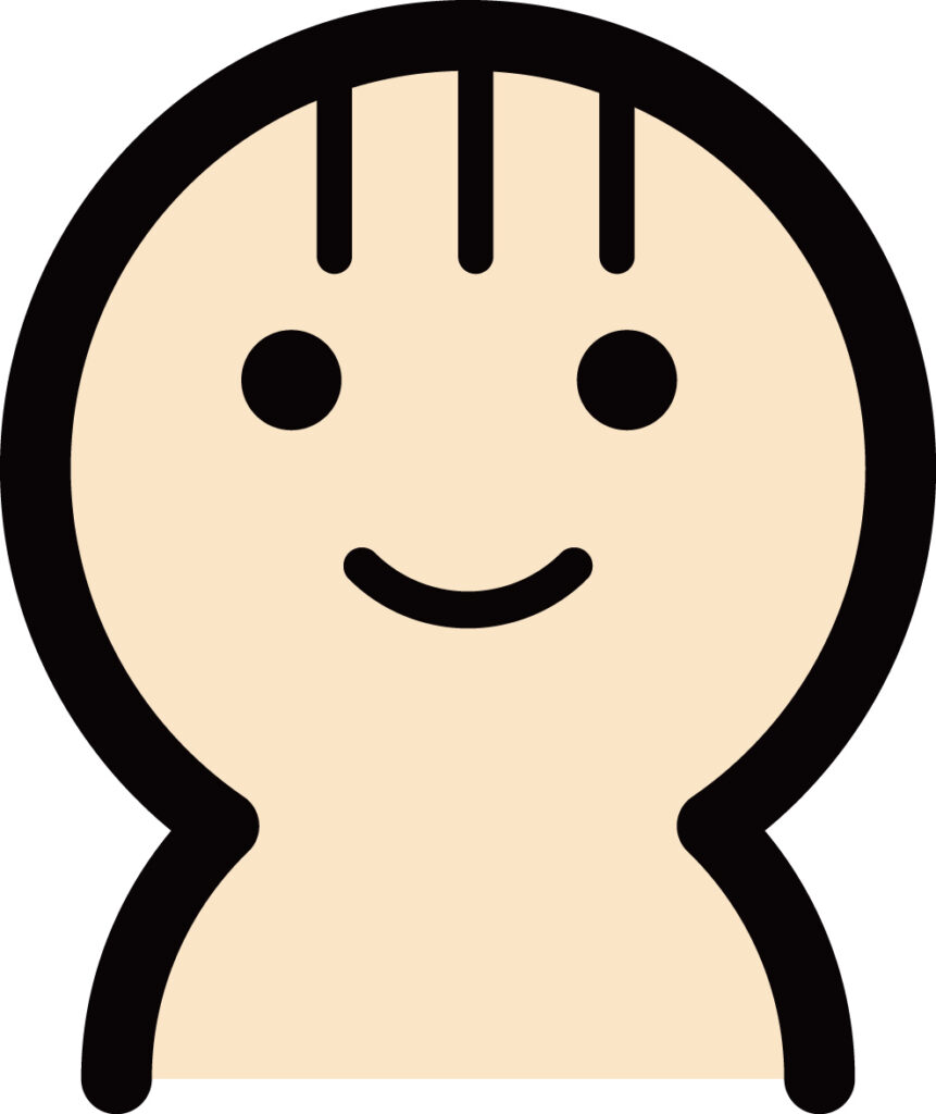 シンプルな「笑う」かわいい人物
